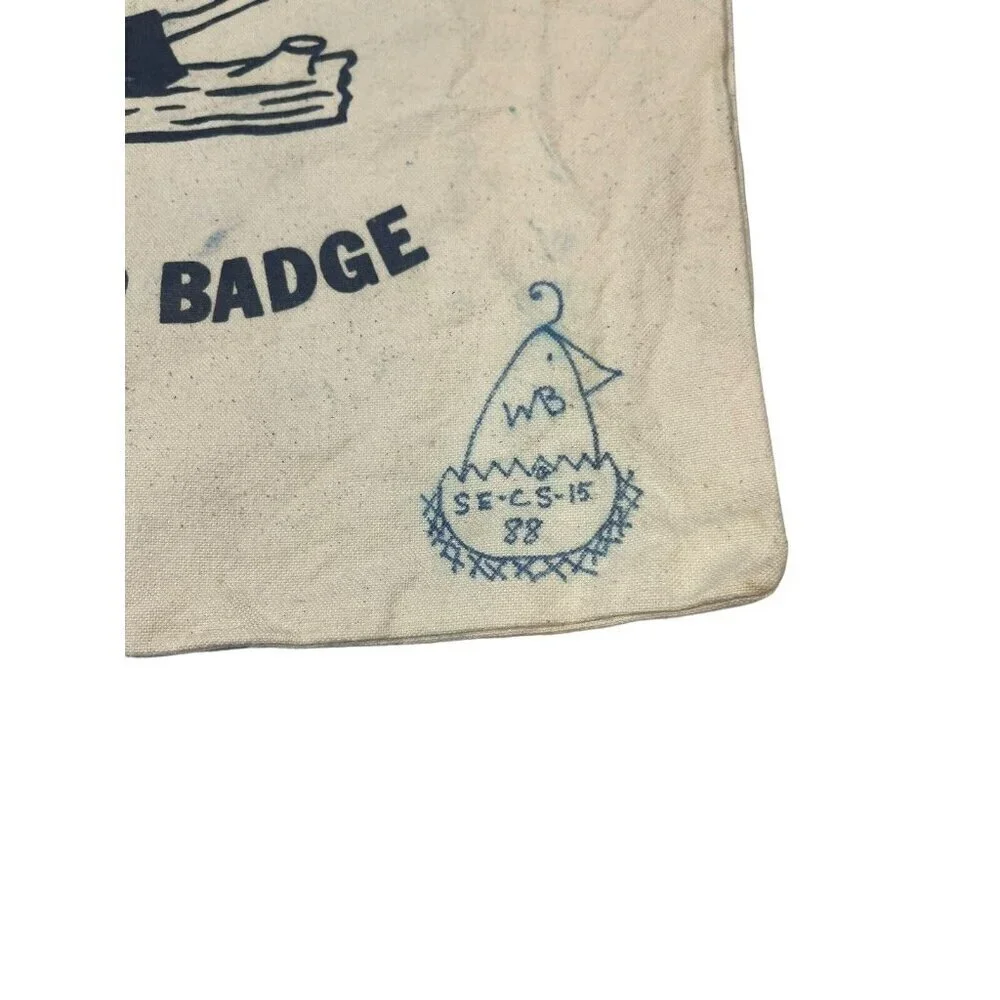 VTG 1980s CUB SCOUT Trainer CANVAS Wood badge BAG